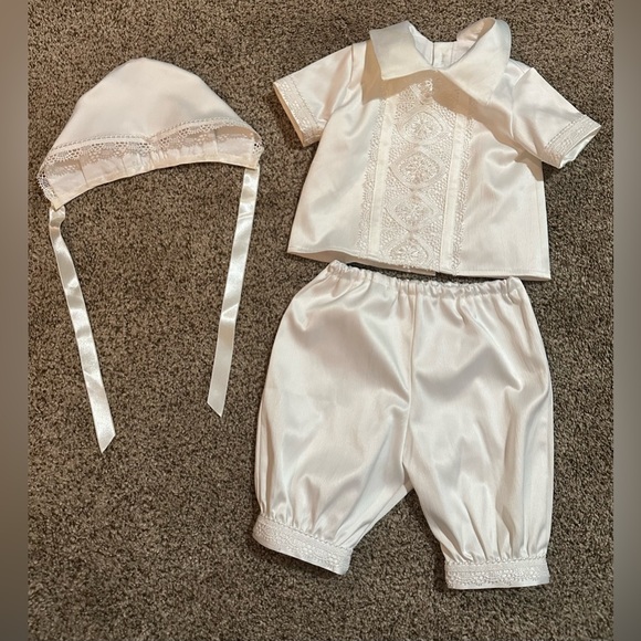 Baby boy baptism outfit